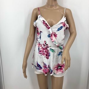 Floral Romper White Floral One Clothing Medium